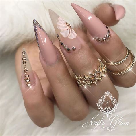 Stiletto Nail Art Design Ideas For Prom In Spring And Summer