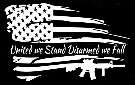 Distressed American Flag Gun Rights Rifle 2a Vinyl Decal Sticker Choose