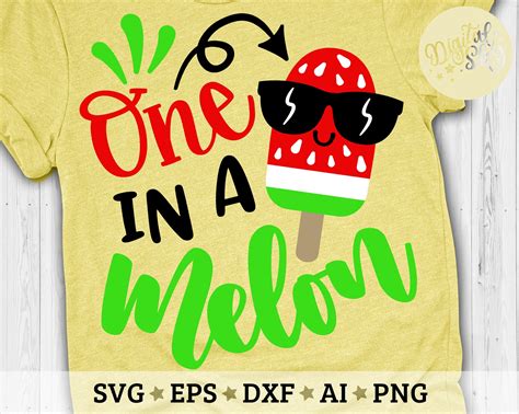 One In A Melon Svg Watermelon Popsicle Svg Watermelon Svg Etsy