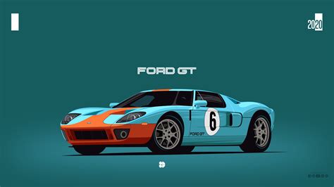 Ford Gt40 Minimalist Wallpaper Hd Cars 4k Wallpapers Images And