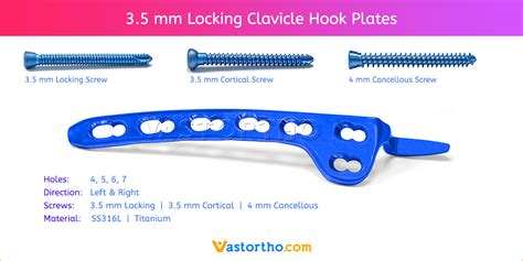 35 Mm Locking Clavicle Hook Plates Uses And Sizes • Vast Ortho