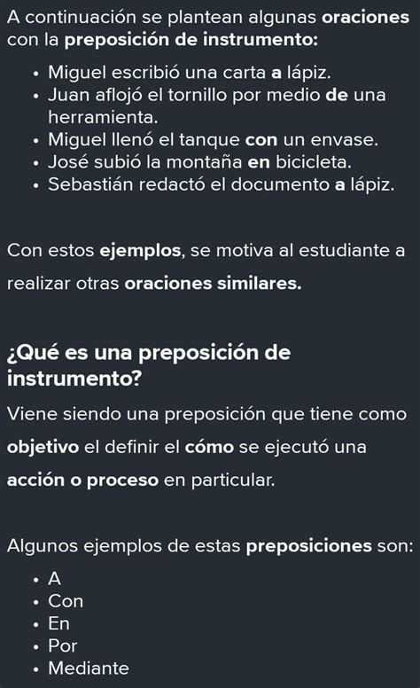 3 Es Una Oración Con Una Preposición De Medio O Instrumento A Fue Al