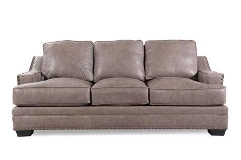 Broyhill Estes Park Leather Sofa Mathis Brothers Furniture