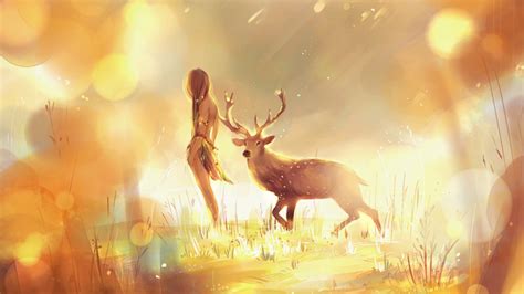 Fantasy Deer Hd Wallpaper By Niken Anindita