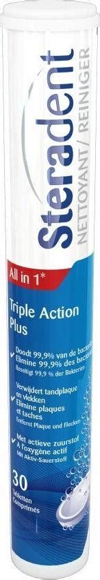 Steradent Triple Action Plus Kunstgebit Reiniger 30 Tabletten