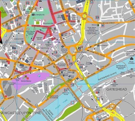 Newcastle Upon Tyne England Map Map Of England Cities
