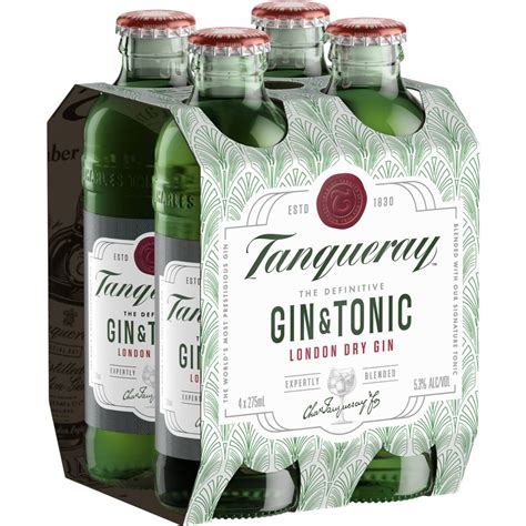 Tanqueray Gin Tonic 4x275ml Pack Woolworths