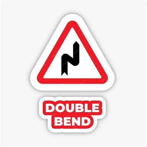 Premium Vector Double Bend Traffic Sign Editable Modern Vector Icon