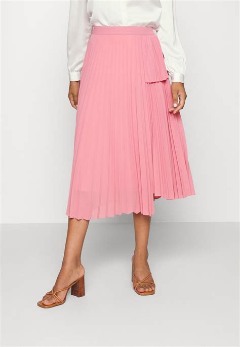 87origins Pleated Asymmetric Skirt Pleated Skirt Pink Uk