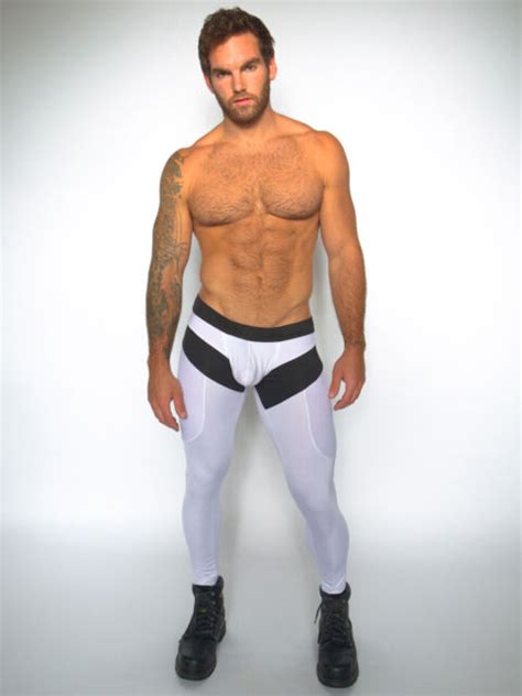 N2n Bodywear Px11 Runner Mens Bulge Enhancing Tights Whiteblack Ebay