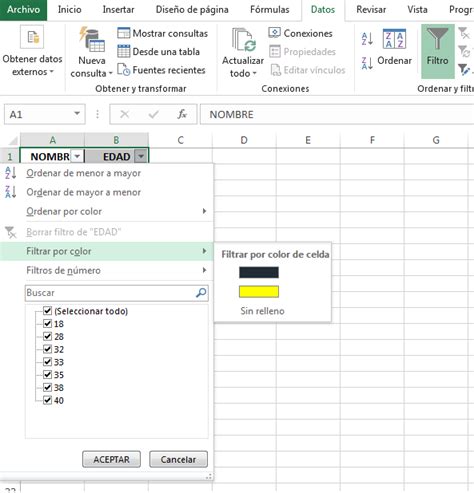 Aprende Y Enseña Excel Como Filtra Datos Por Color En Excel
