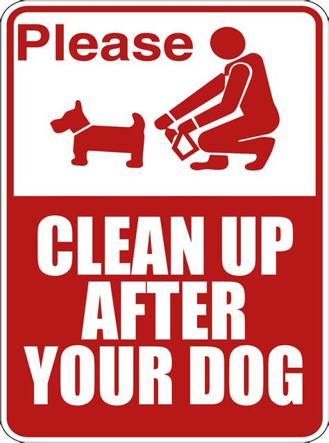 Please Clean Up After Your Dog Pet Sign 9x12 Ebay
