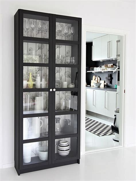 Ikea Billy Bookcase With Glass Doors Black Glass Designs