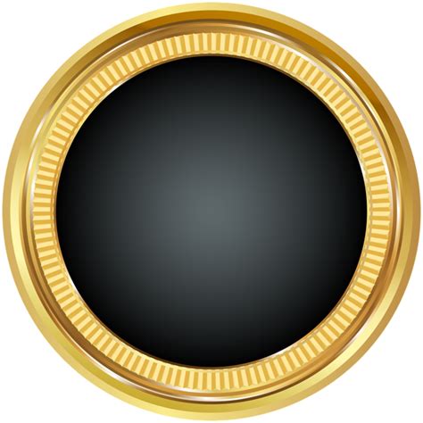 Seal Badge Gold Black PNG Clip Art Image | Digital graphics art, Art png image