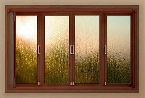 Modern Powder Coated Brown Mild Steel Glass Windows For Residential At