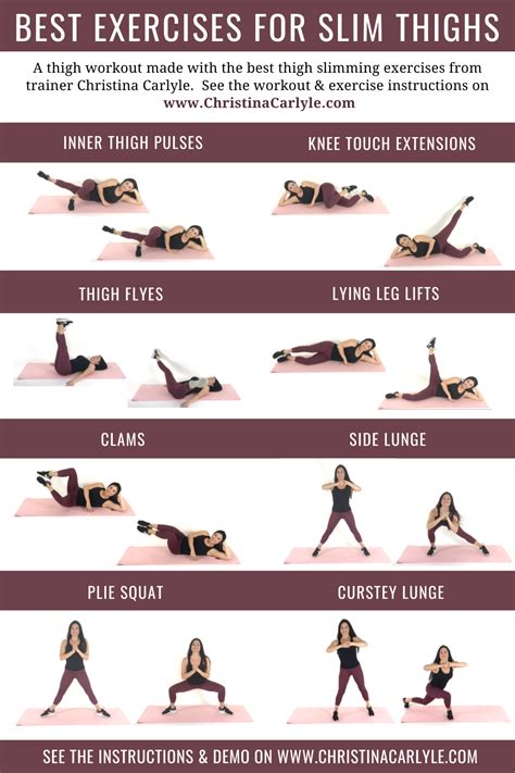 Thigh Exercises For Tigher Toned Inner And Outer Thighs Christina Carlyle