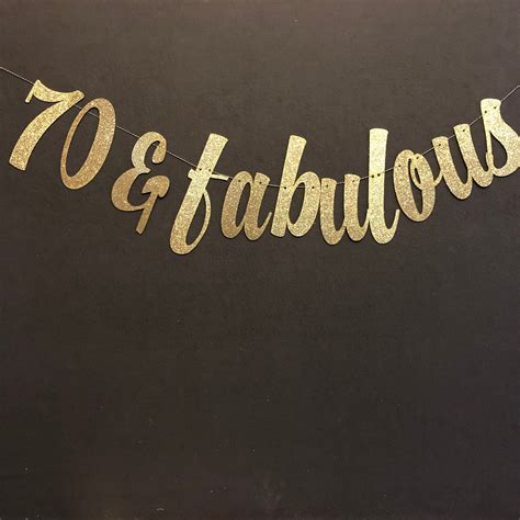 70 And Fabulous Banner 70th Birthday Banner 70th Birthday Etsy