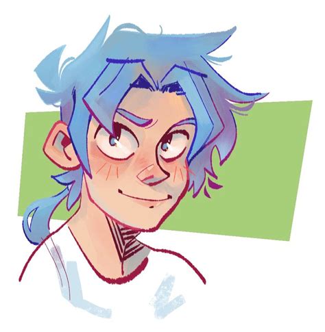 Blue Haired Boy How To Draw Manga Drawn By Geraldvillarroelnitti