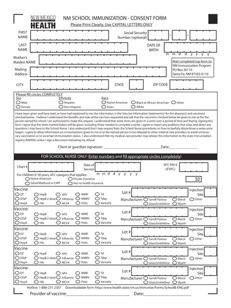 Immunization Consent Form Fill Out And Sign Printable Pdf Template