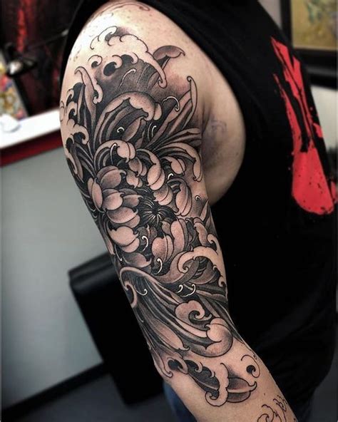 La mitad de manga tatuajes para hombres tatuajes247. +117 Tatuajes de FLORES PARA HOMBRES【MASCULINOS】 | Tatuaje ...