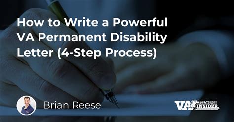 How To Write A Powerful Va Permanent Disability Letter 4 Step Process