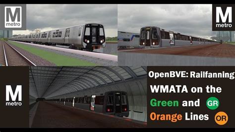 Openbve Dc Metro Railfanning Wmata Green And Orange Lines Youtube