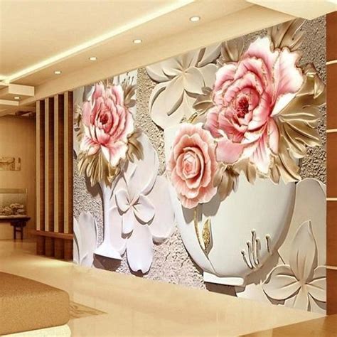 Pvc Flower Design 3d Wallpaper Rs 60 Square Feet Craze