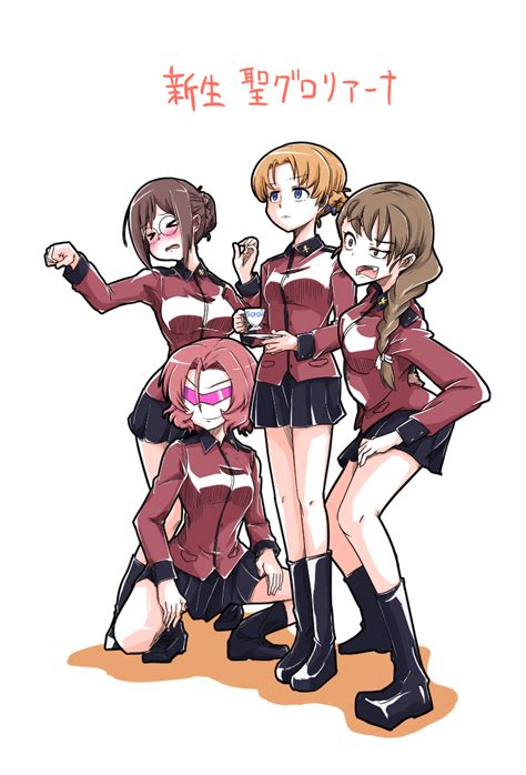 Orange Pekoe Rosehip Rukuriri And Nilgiri Girls Und Panzer And 1 More Drawn By Bobyou U