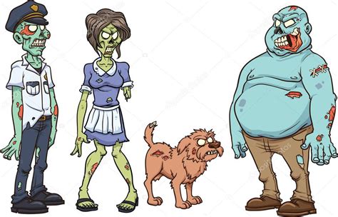 Cartoon Zombie Characters Stock Vector Image By ©memoangeles 22331949