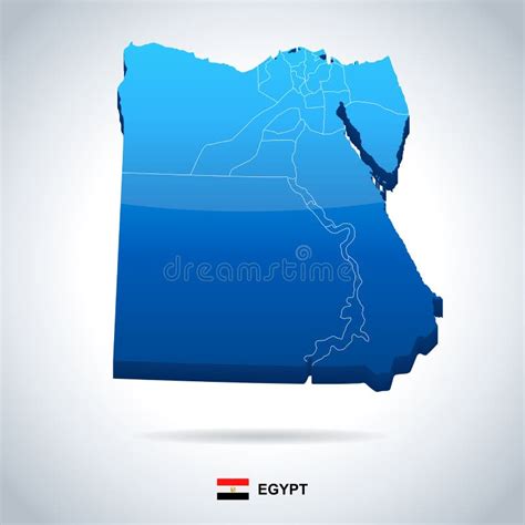 Egypt Map And Flag Illustration Stock Illustration Illustration Of