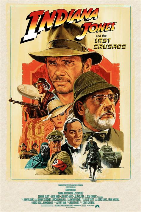 Indiana Jones And The Last Crusade By Paul Mann Indiana Jones Poster