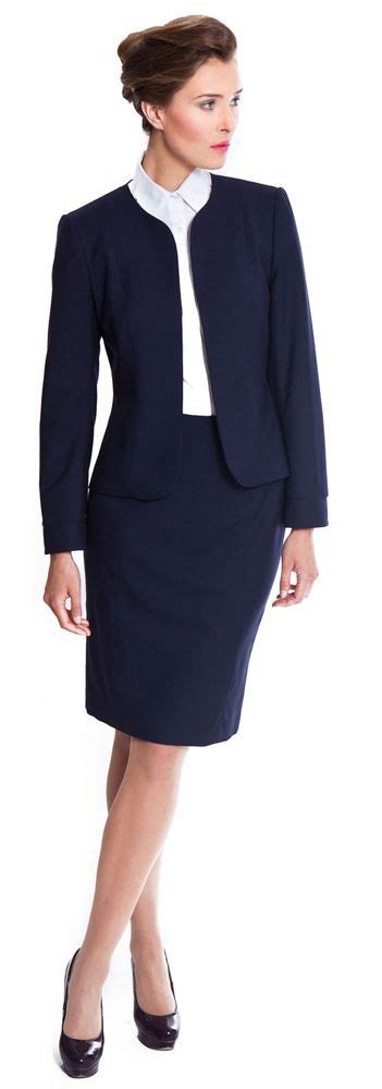 Catherine Navy Blue Skirt Suit By Nooshin Banner Womens Business