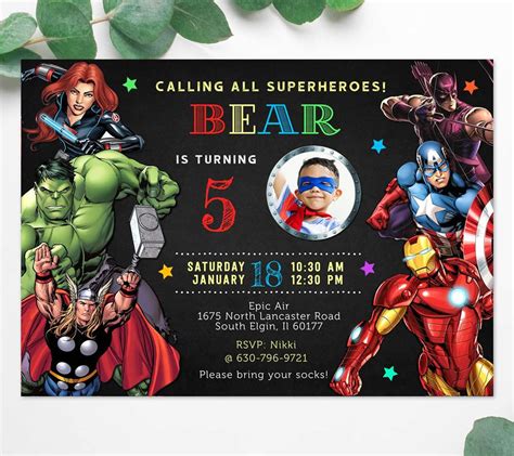 Marvel Avengers Birthday Invitation Instant Download Template Edit Online