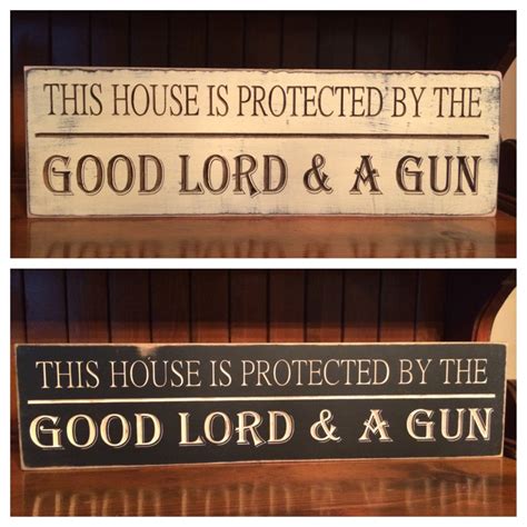 Custom Carved Wooden Sign This House Is Protected By