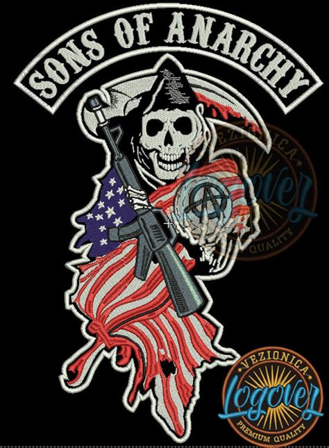 Sons Of Anarchy Embroidery Design Etsy