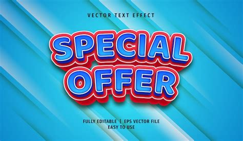 Premium Vector Special Offer Text Effect Editable Text Style