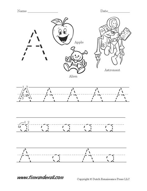 Letter A Printable Worksheet