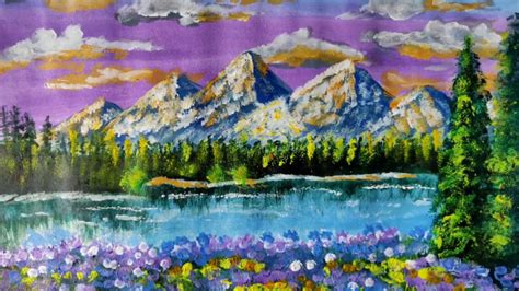 Mountain Landscape Acrylic Painting For Beginners In 2020 Step By