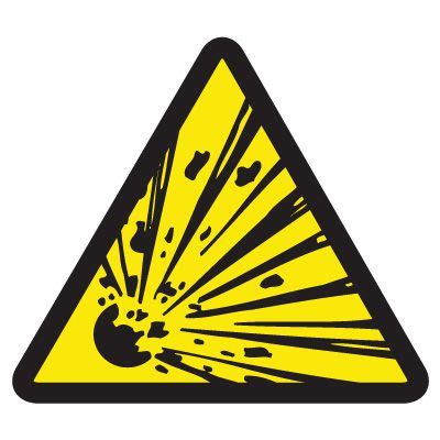 Iso Warning Symbol Labels Explosive Hazard Safety Labels Emedco