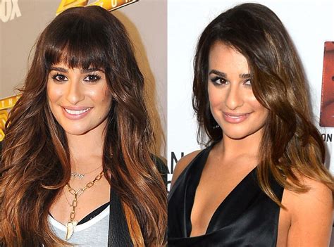 Lea Michele From Celebs With Bangs E News