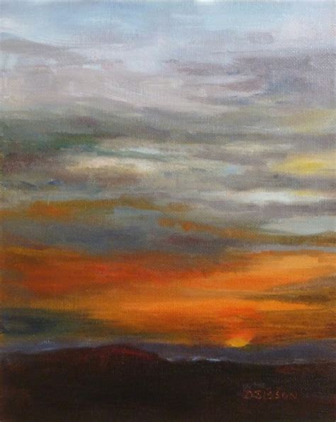Daily Painting Projects Early Sunrise Oil Painting Ozark Hills