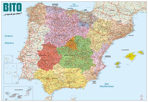 Mapa Vectorial De España En Illustrator Con Carreteras