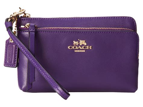 Purple Coach Double Zip Wallet Recoveryparade