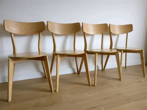 Classic Scandinavian Design Dining Chair In Oak Colour Like Habitat