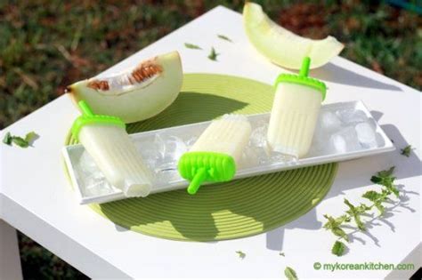 In 1992, a time when imported fruits were rare in south korea. Homemade Melona Bar (Honeydew Melon Ice Pops) | Recipe ...