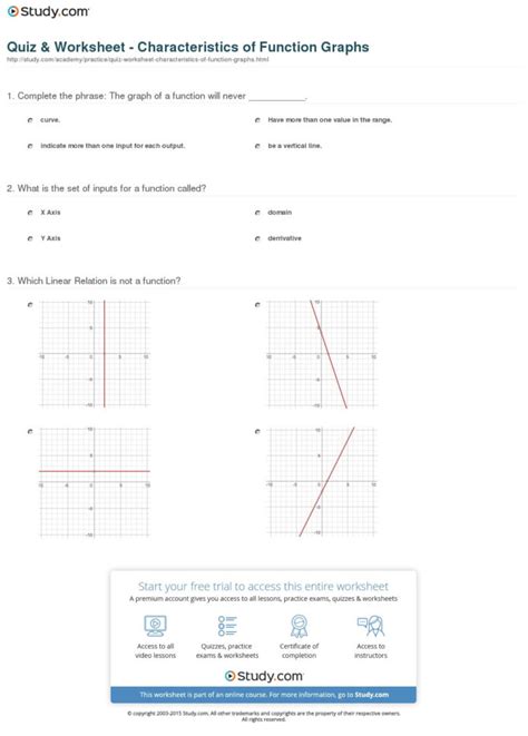 Features Of Functions Worksheet Answer Key — Db
