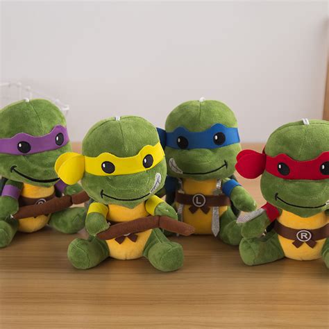 Teenage Mutant Ninja Turtles Tmnt Soft Stuffed Doll Cute Plush 4 Pcs