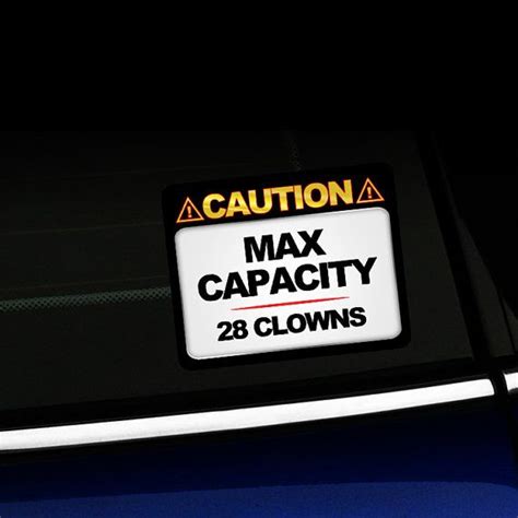 Max Capacity 28 Clowns Funny Mini Cooper Sticker On Etsy 600