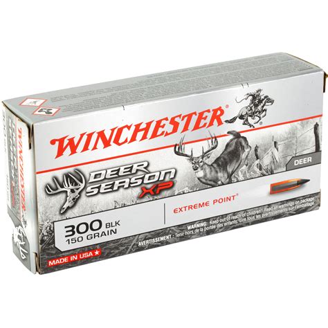 Winchester Deer Season Xp 300 Blackout 150 Gr Ballistic Tip 20 Rounds