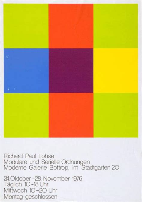 Richard Paul Lohse Modulare Und Serielle Ordnungen Moderne Galerie